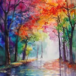 4pc=Beautiful Water Color Prints